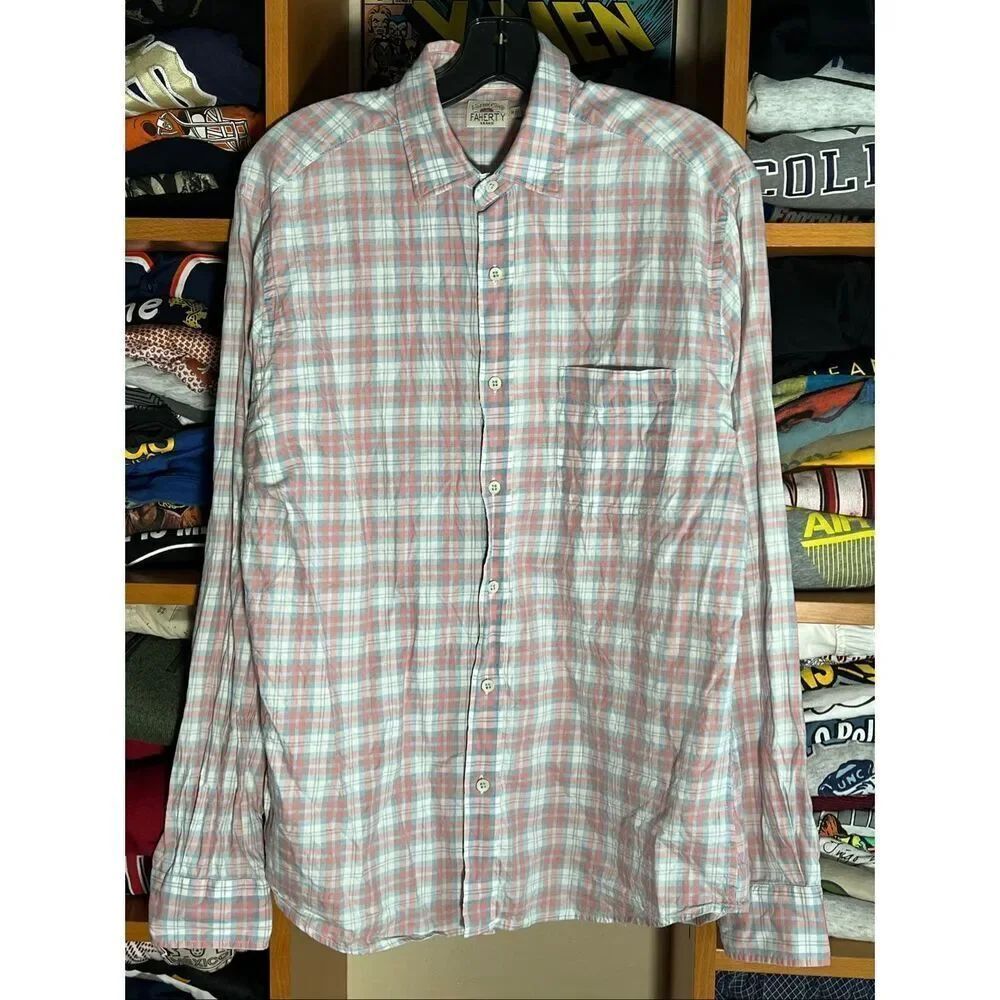 Faherty Men's Ventura Plaid Button-Down Shirt Medium